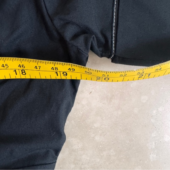 J Crew Black Zip Up Shirt Dress Short Sleeve Midi Women Sz 14 Fit Flare Pockets - Picture 6 of 13